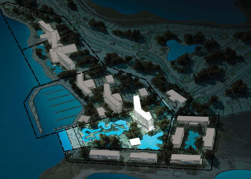 西南海湾酒店模型图