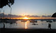 sunset in garnd bay mauritius