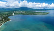 Mauritius west coast aerial image